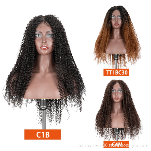 41inches fake scalp lace Yaki Straight Ombre color middle Part Pre plucked Hairline High Temperature Synthetic lace frontal Wig